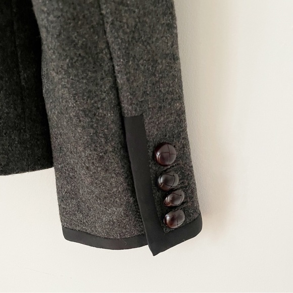 NWT Vintage J.Crew Herringbone Grey Wool blazer sz 10 - Picture 12 of 16